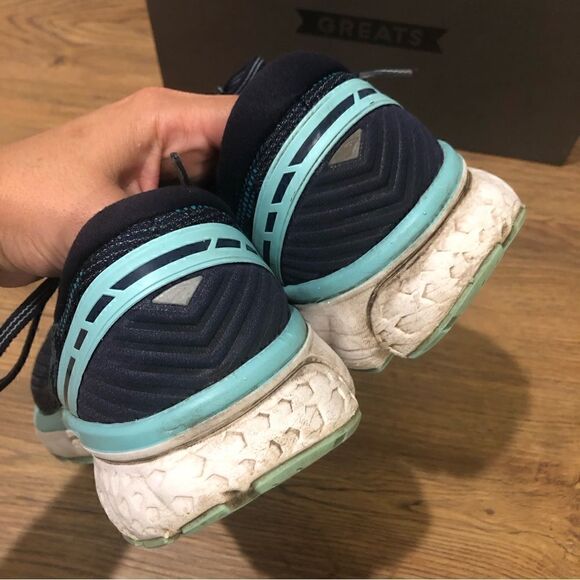 BROOKS ghost navy blue athletic training running shoes sneakers sz 10 women’s - Picture 6 of 7